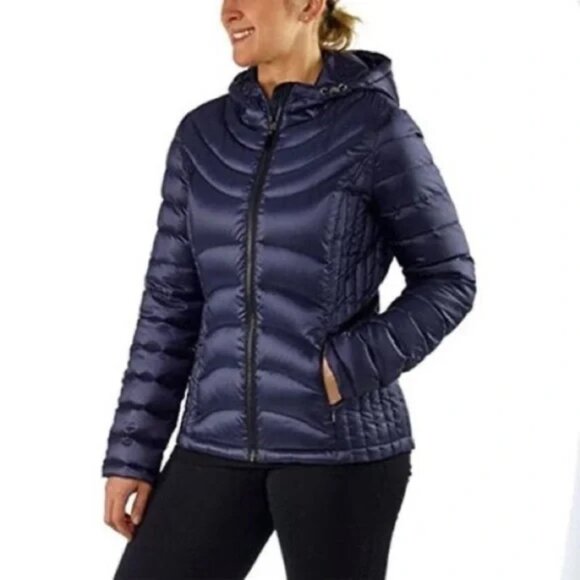 Andrew Marc Women’s Navy Packable Lightweight Premium Down Jacket, XXL - Picture 1 of 10